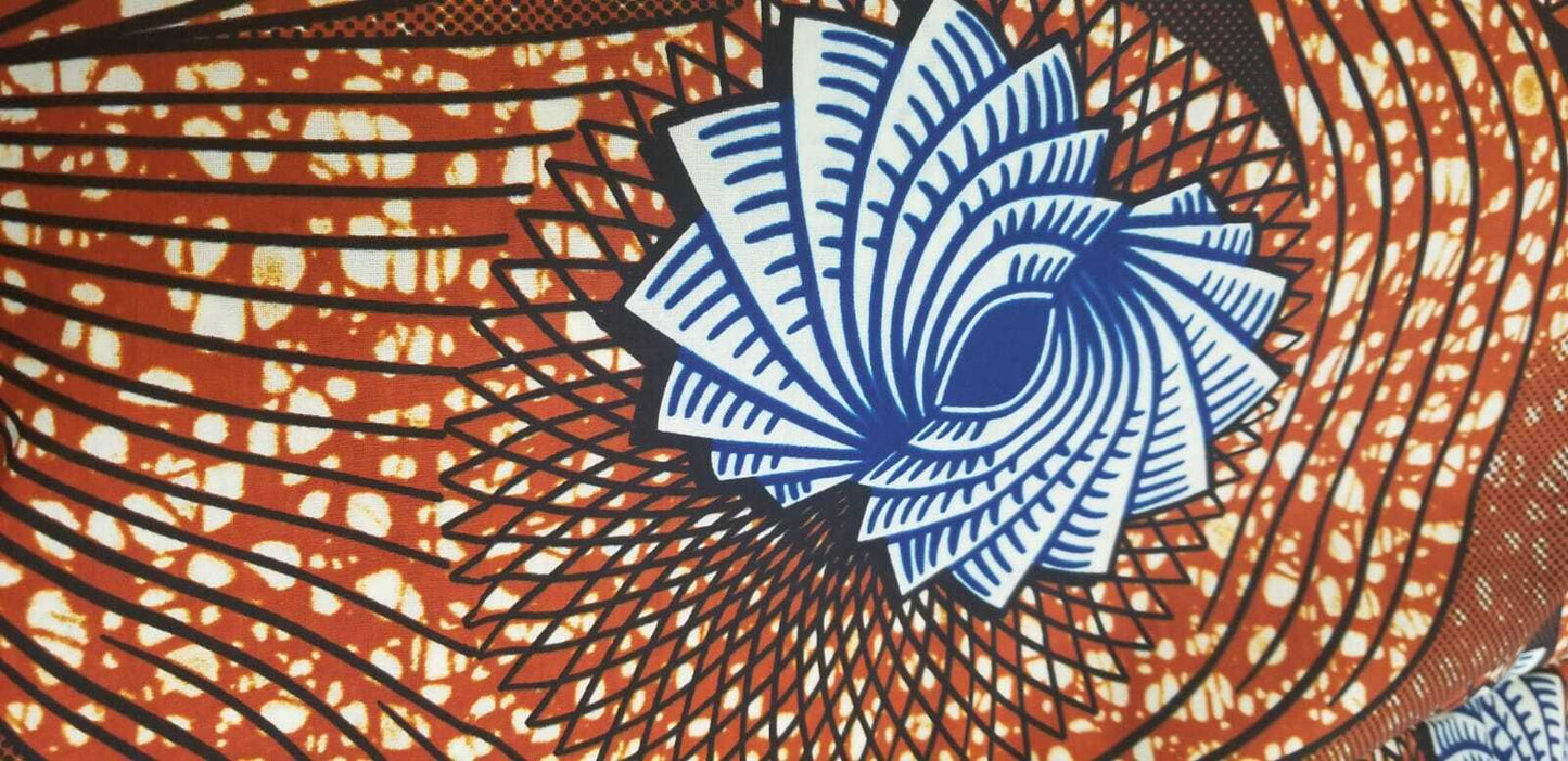 Bold mult motif African print 100% Cotton ~$7