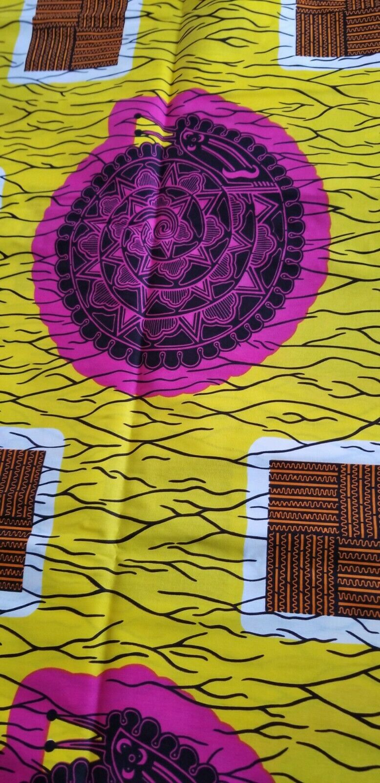 MULTICOLOR African Wax Print 100% Cotton Fabric 3yrds ×(44 in.) ~$16