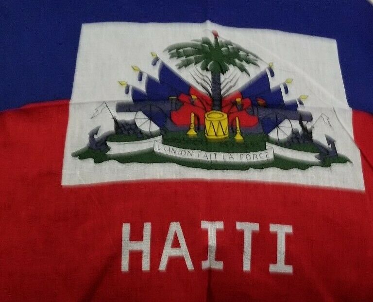 100% Authentic Haitian Flag Bandana Multifunctional Scarf Blue And Red Lot Of 3