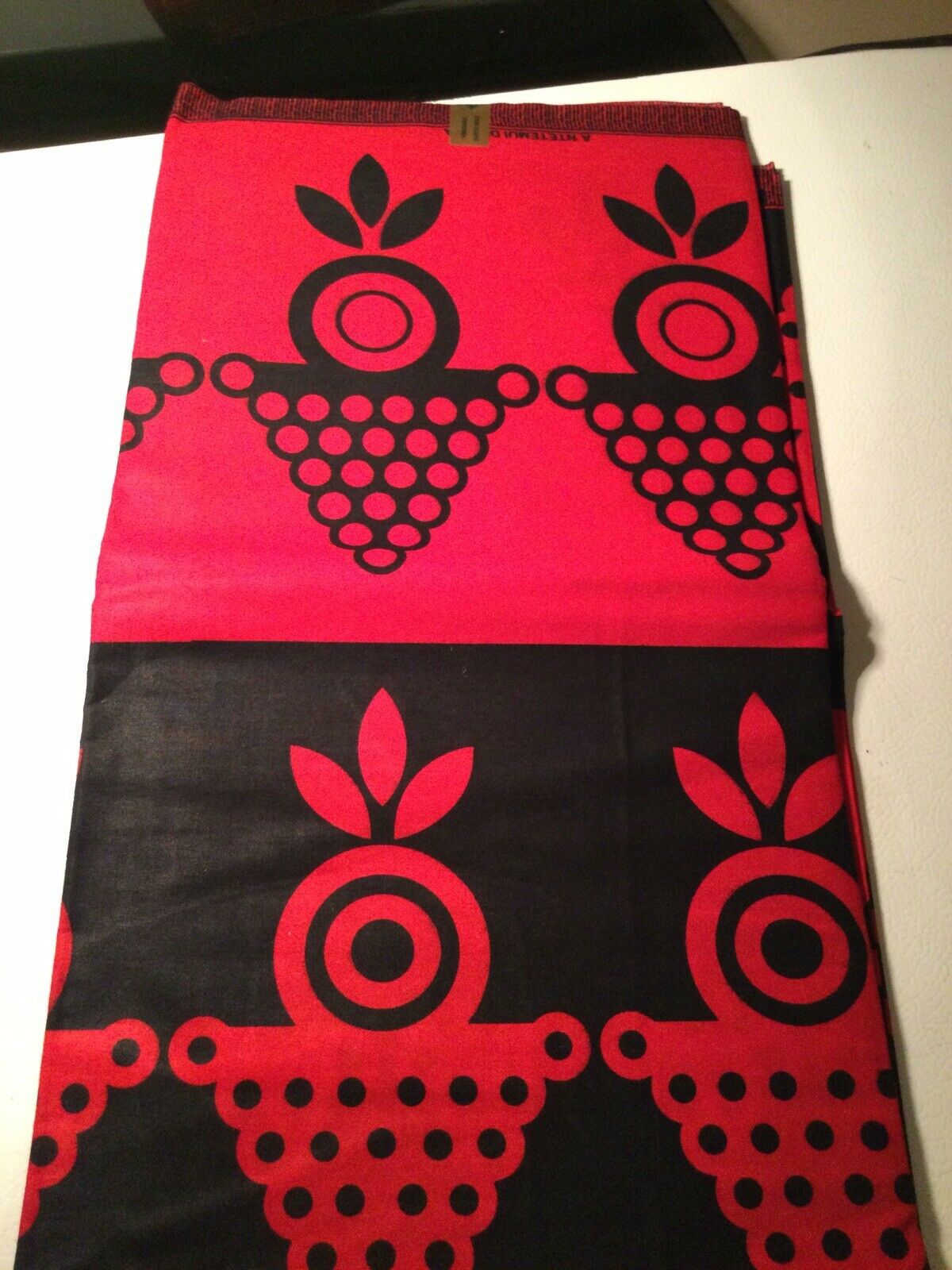 African Print SELECT  Red/bLk Or Black And White Adinkra Or Dashiki Multi 6yrds.
