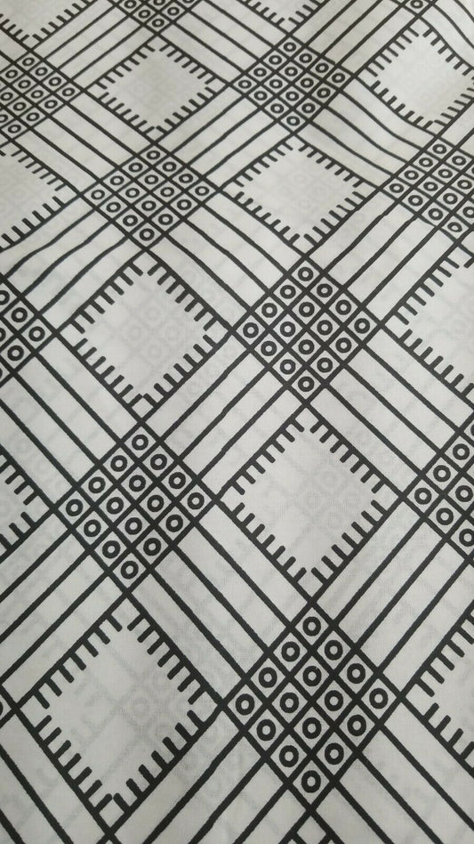 Black and White African Print 100% Cotton 6yards bolt...SALE $25