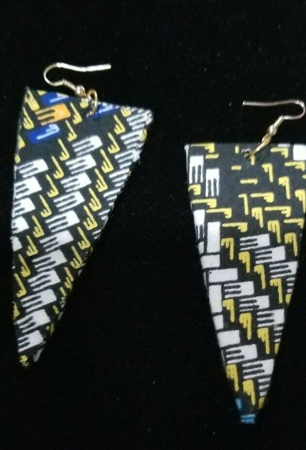 Arrow Head Design African Print Earrings $6