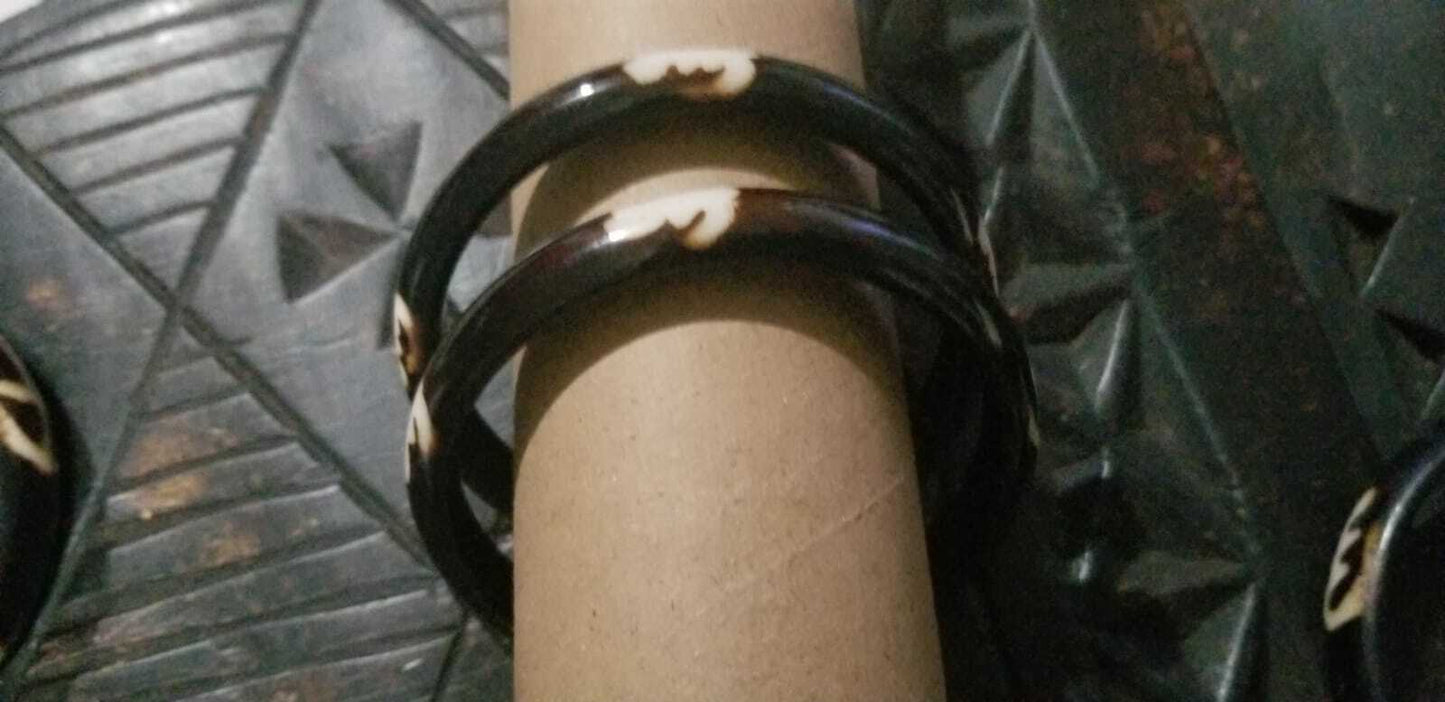 Adinkra Resin Bracelets | West African Bracelets 5 Bracelet Set
