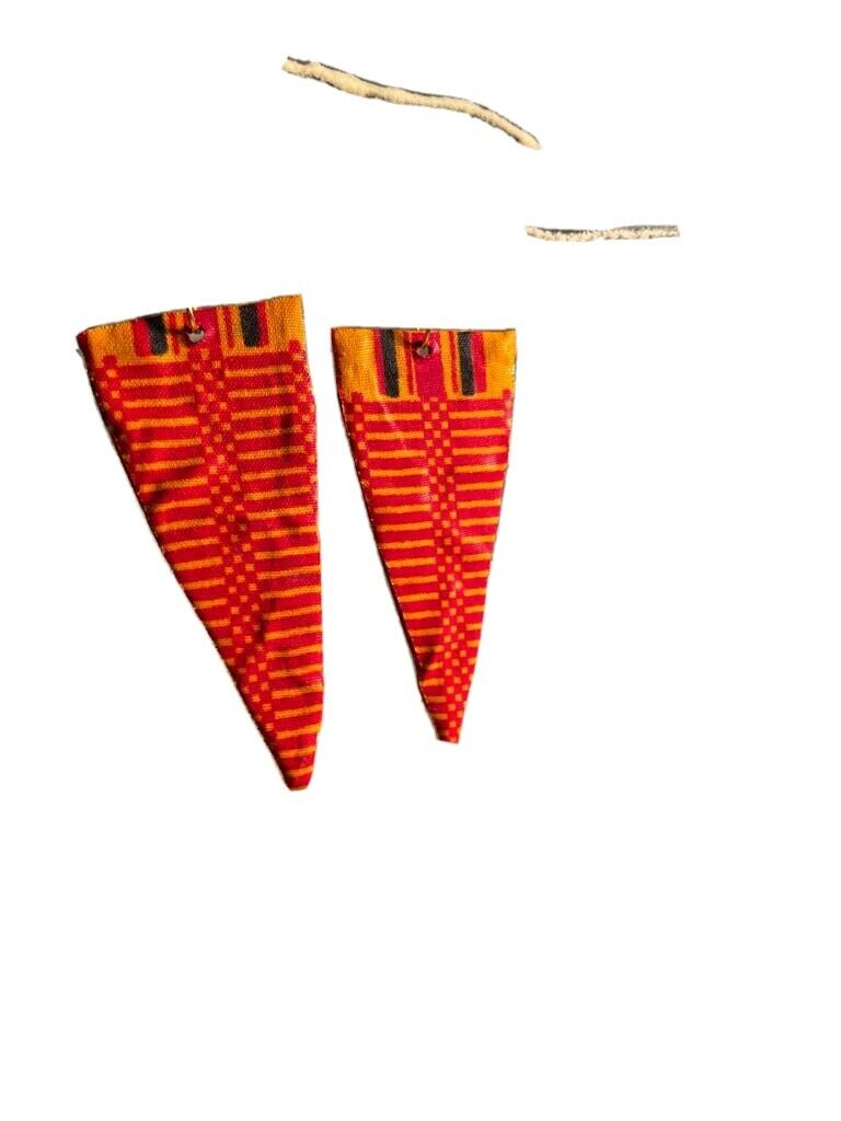 African Earrings Fabric Handmade with Tribal Ankara/waxprint 3pairs $15