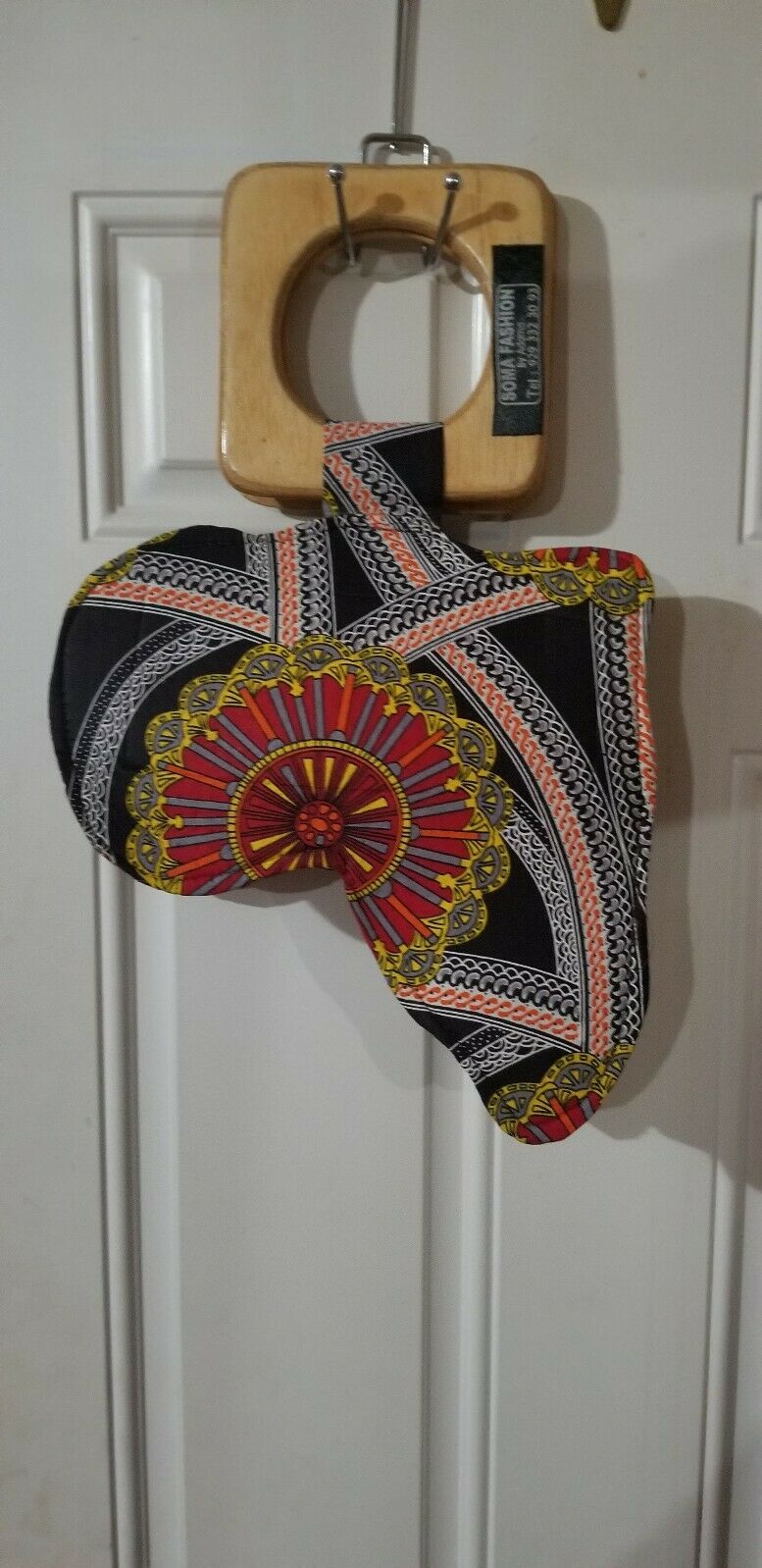 Handmade Africa Shaped Hand Bag