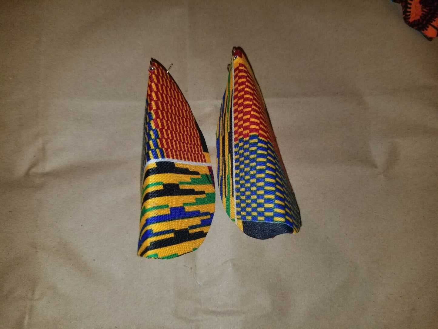 African Print Butterfly Earrings