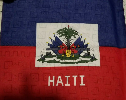 100% Authentic Haitian Flag Bandana Multifunctional Scarf Blue And Red Lot Of 3