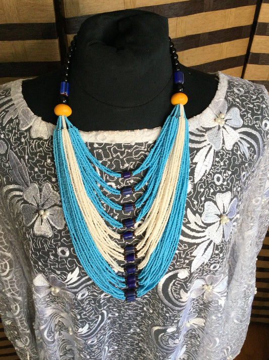 Serwaa Multi Strand African Beaded Necklace
