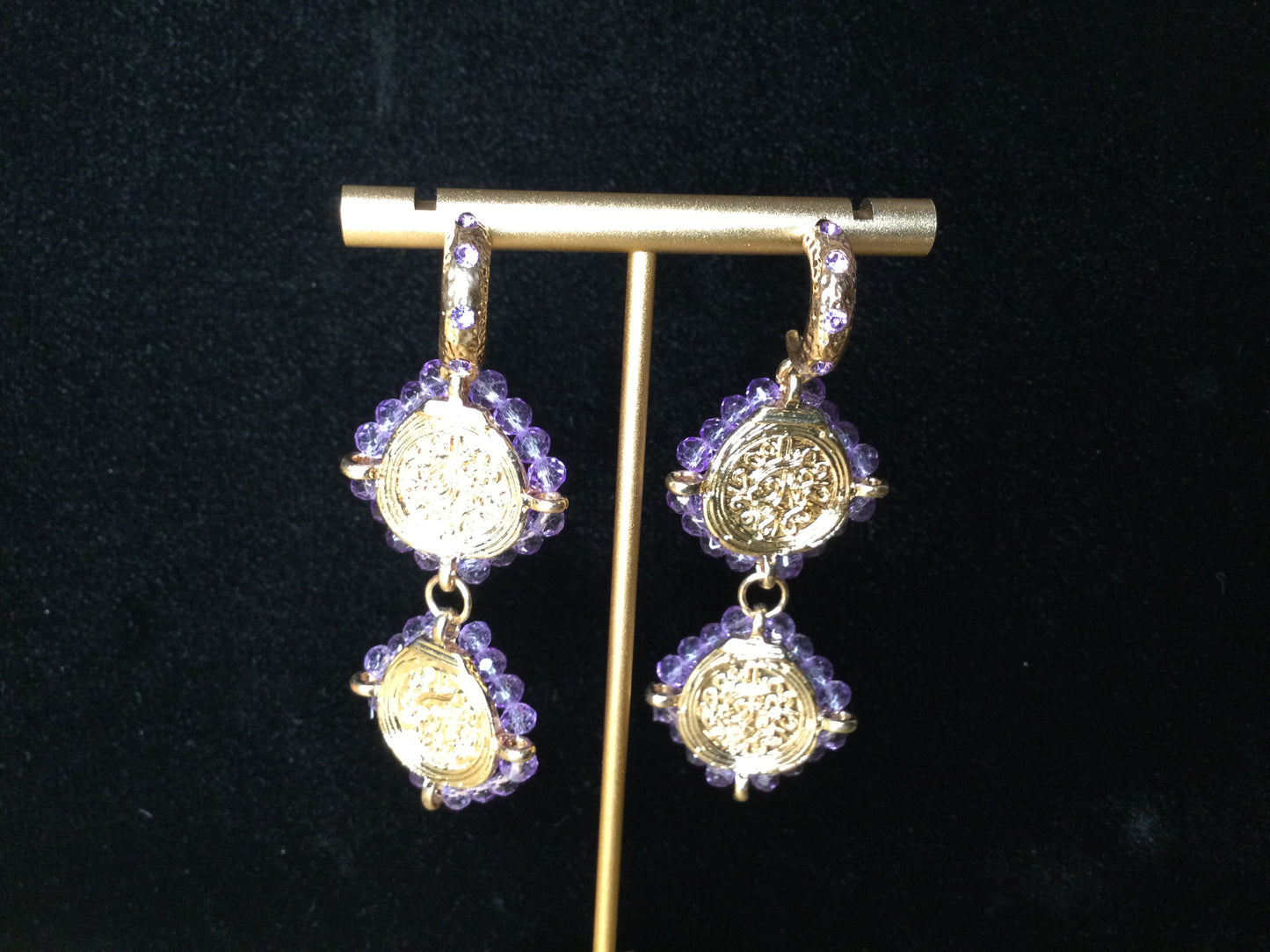 Medallion Gold plated Earrings