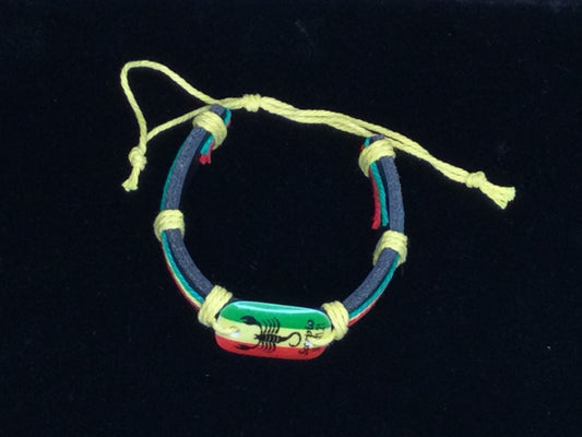 Rasta color Leather bracelet