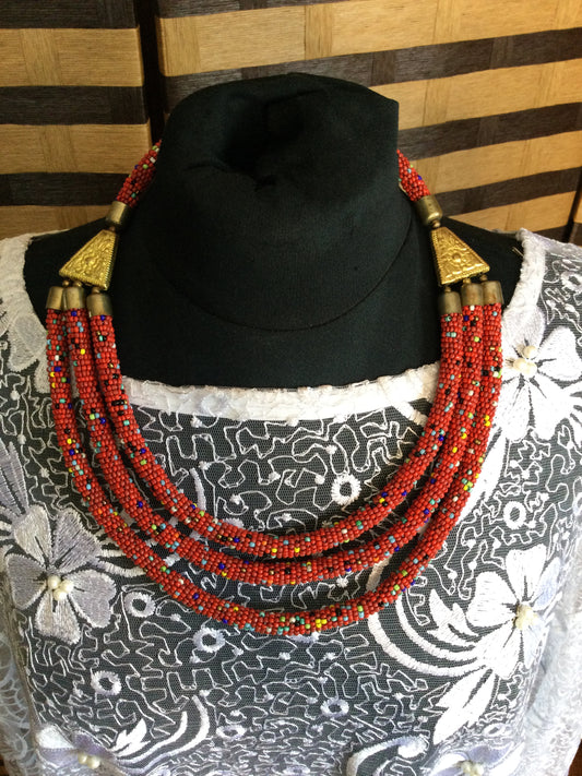 3 Row Multi bead necklace