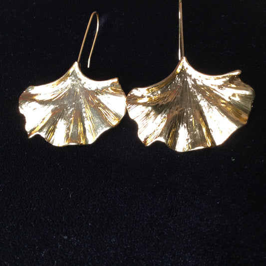 Fan Gold plated Earrings