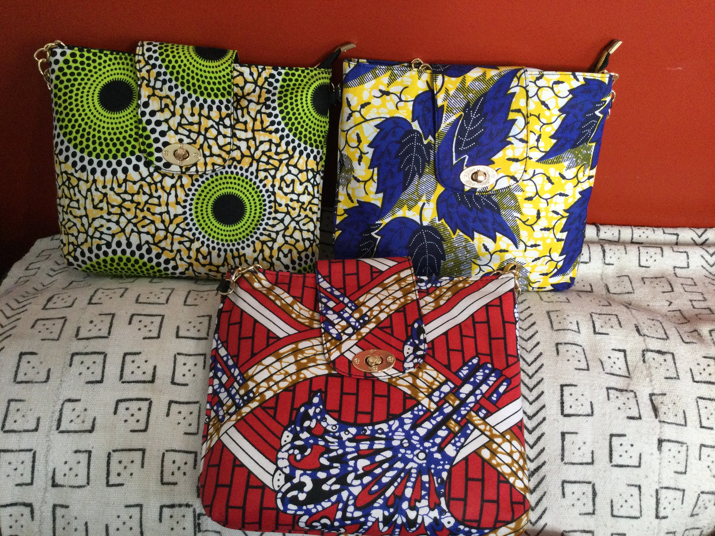 Aya African Print Wax hand bag