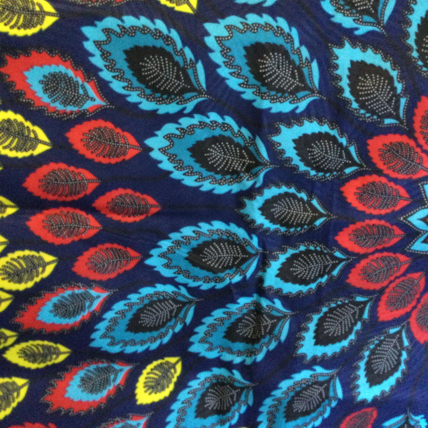 Blue Multi Peacock motif