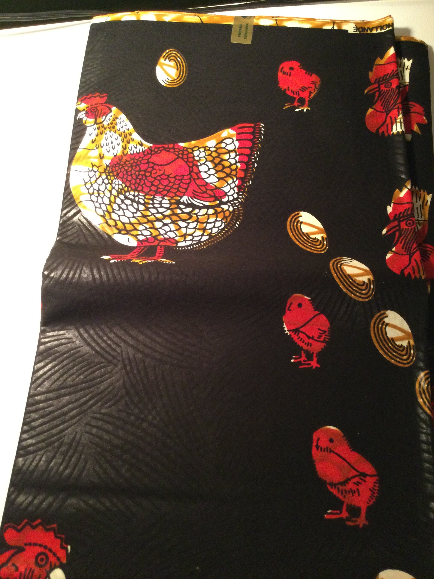 Red and Black (hen motif)