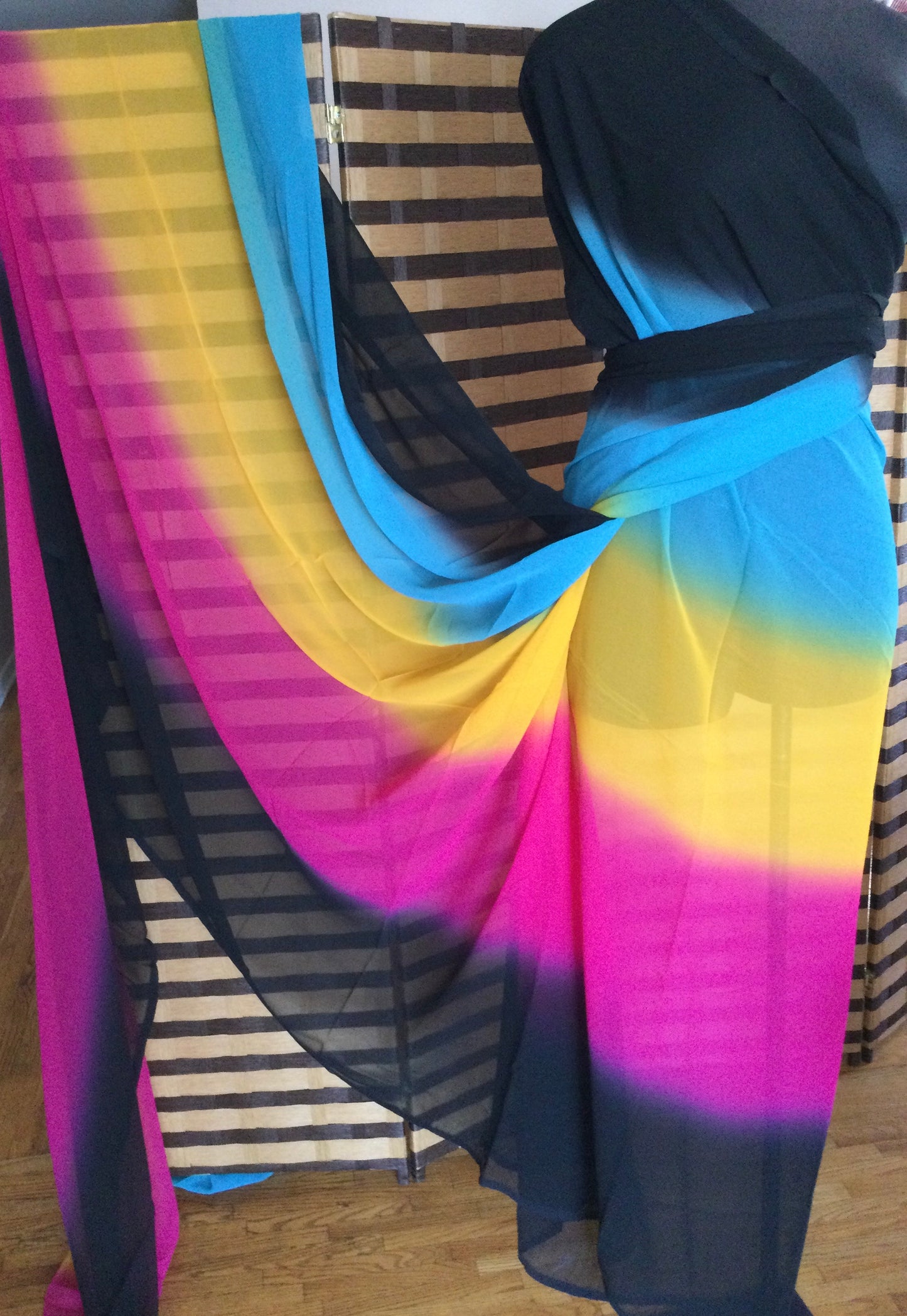 Colorful Chiffon fabric 5yards bolt