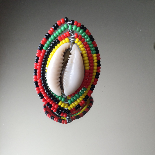 COWRIE BEADED RINGS